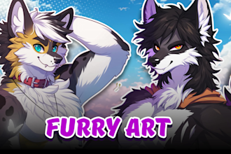 draw furry art, fursona, original furry character, anthro and sfw for you