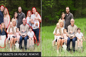 remove or add people and person objects from image in photoshop editing