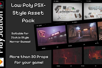 create low poly psx style model packs for your game