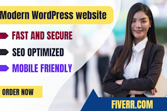 develop clean, responsive, modern wordpress website design or blog design