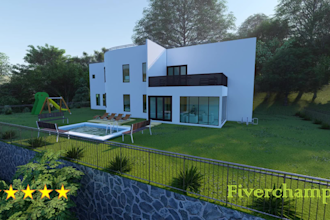 design, modeling and render 3d home and building plans