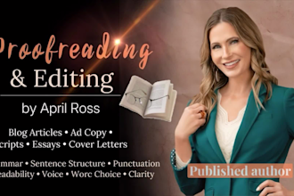 proofread and revise your script, blog article, or essay