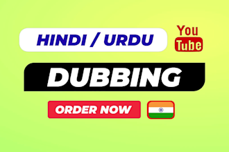 do hindi and urdu dubbing for youtube videos