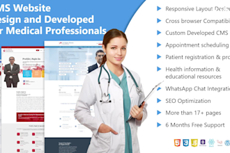 design medical and healthcare website with cms