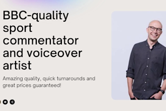 be your english rp sport commentator and narrator for explainer videos