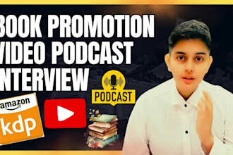 video podcast interview to promote your amazon kdp book, kindle ebook, business