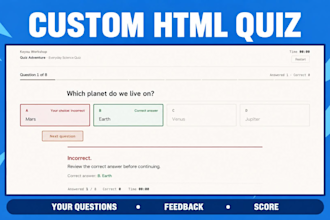turn your questions into an interactive HTML quiz