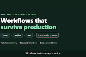 build an n8n workflow with an error branch that alerts you when it breaks