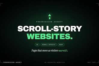 design a 3d animated website with scroll effects