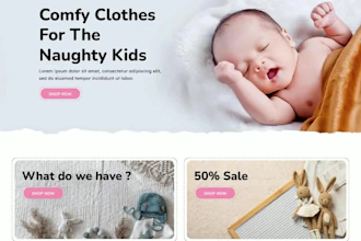 build shopify baby store baby dropshipping store shopify store design website
