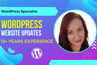 update your wordpress website content