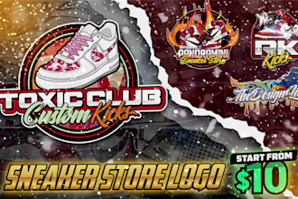 design a premium sneakers shoes logo for your sneaker store in 48 hours