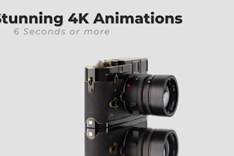 create 4k 360 3d turntable animations of your product