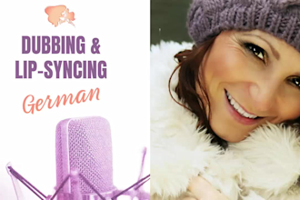 do dubbing and lip sync for german voice over