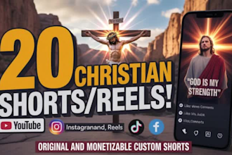 create 50 bible quotes christian videos, youtube shorts, reels, tiktok