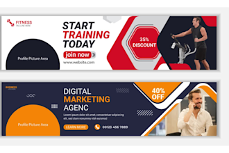 design linkedin background banner header image  cover page