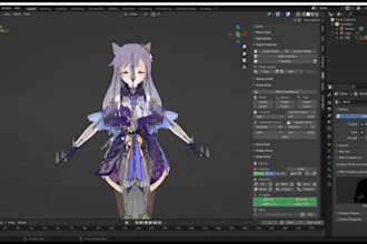 create, rig or fix model for mmd, vrchat, weight paint, vroid, vrm, sfm, vtuber