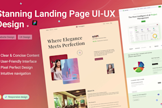 design stunning figma website UI UX landing page and website mockup