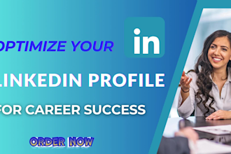 create linkedin profile or banner for career success