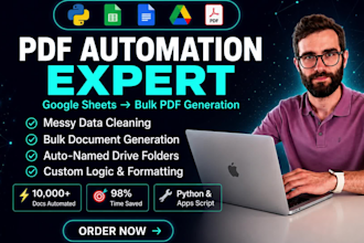 generate PDF documents automatically from google sheets data