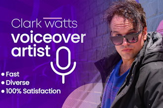 record a deep, natural male voice over
