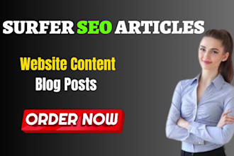 write surfer SEO optimized articles, blog posts, or website content