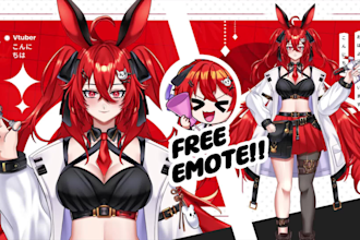 design and rig pro vtuber character in live2d, for vtuber model and vtube studio