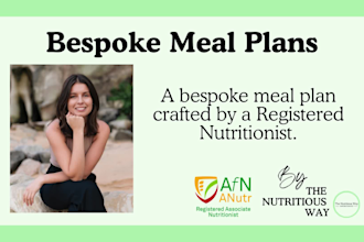 build a bespoke meal plan by a registered nutritionist