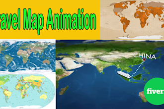 create animated world travel map