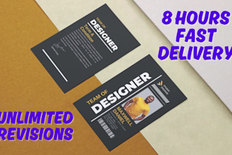 design a professional business card in just 8hr