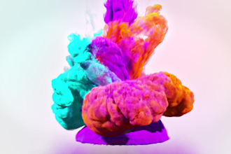 create colorful smoke logo reveal