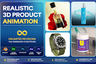 make realistic 3d product animation of your products