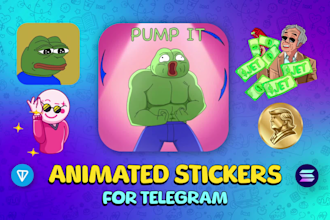 create custom animated telegram stickers for your crypto, ton, or solana