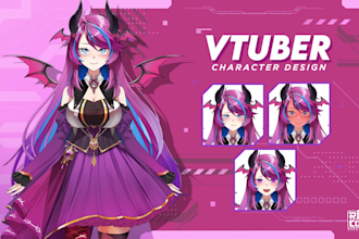 draw and rig your vtuber model live2d in anime style