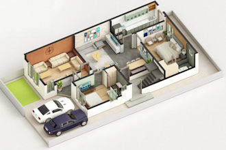 create custom professional 3d floor plan for you