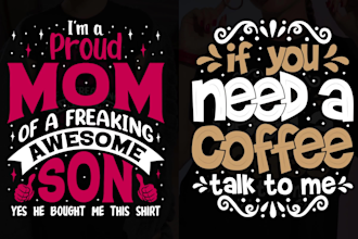 do minimalist typography t shirt design in 4hr