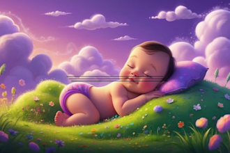 create 30 lullaby, baby sleep music clip for your youtube channel