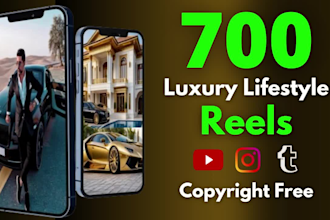 create 700 youtube luxury lifestyle motivational short reels