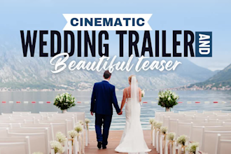 create a romantic cinematic wedding video in 24 hours