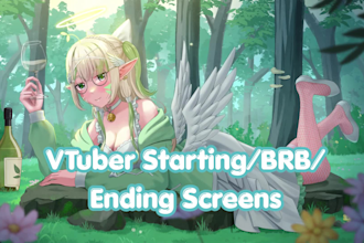 handmake starting soon, brb, ending soon screens