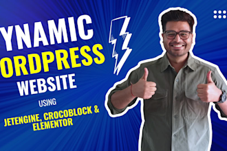 build responsive dynamic wordpress website using jet engine crocoblock elementor