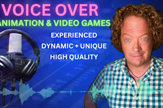 record a voice over for animation and video game chracters
