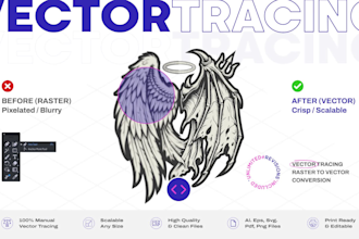 recreate your logo or image in vector