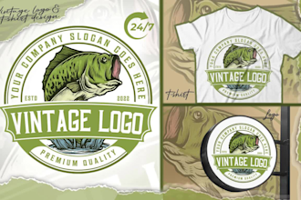 retro vintage  hipster outdoor logo and t shirt design