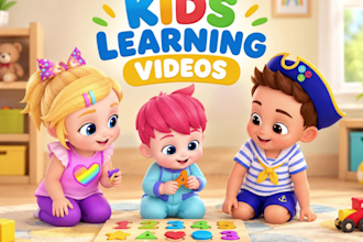 make evergreen fun kids learning video, animation for kids youtube channel