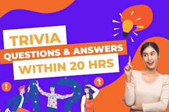 create trivia questions and answers within 24 hrs