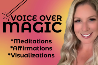 record your american female voice over for meditation and affirmations