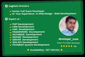 your senior full stack developer