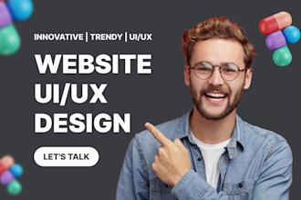 do clean website UI UX design, web landing page in figma