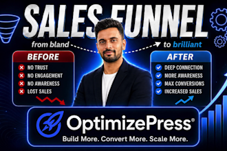 design optimizepress sales funnel, wordpress website